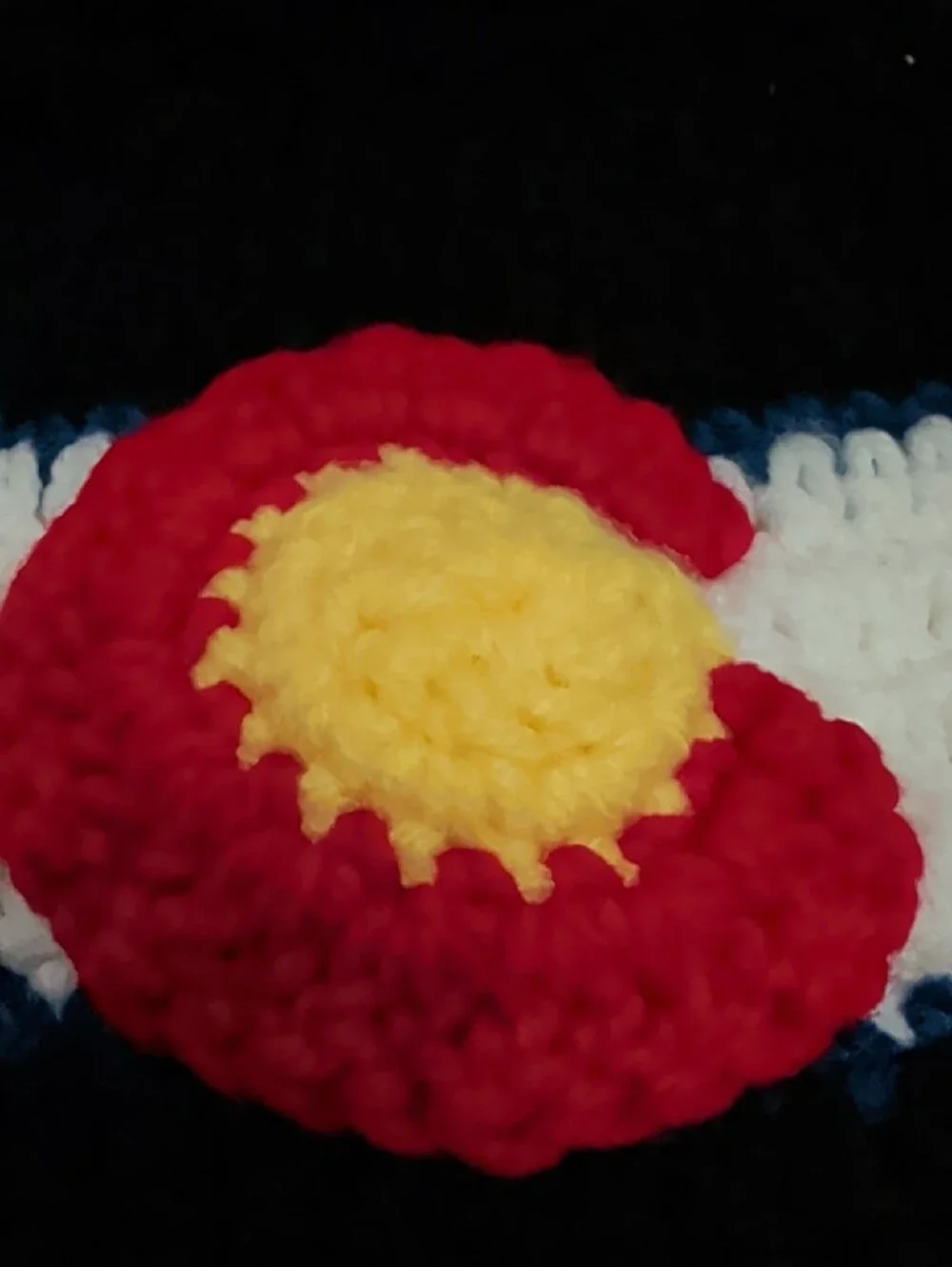 Kids Pom Beanie with Colorado State Flag 'C' Accent - Crochet Handmade Ski